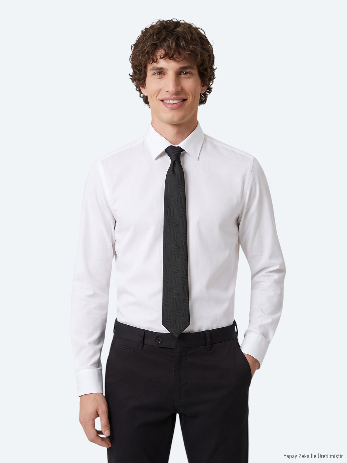 Beyaz Regular Fit Uzun Dokuma Casual Gömlek