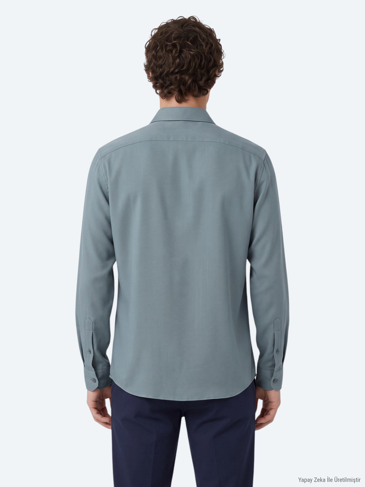 Mint Regular Fit Uzun Dokuma Casual Gömlek