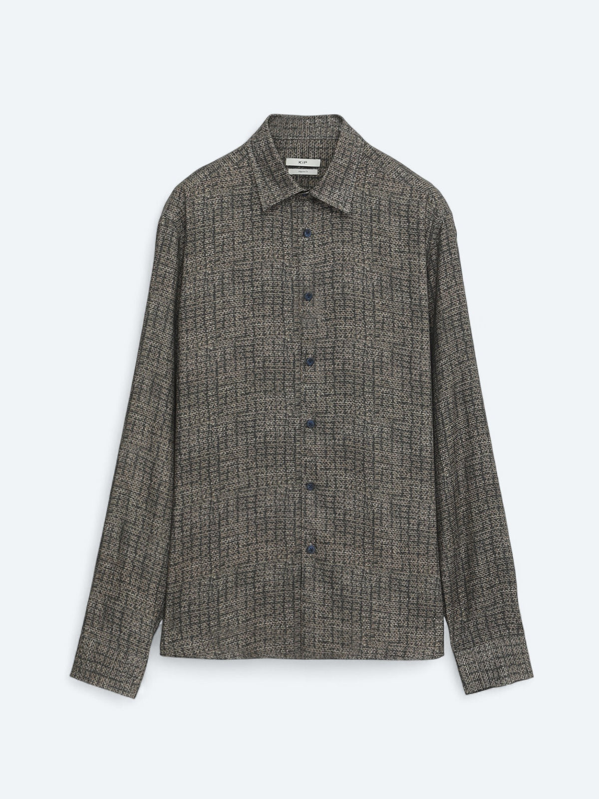 Kahverengi Çizgili Regular Fit Uzun Dokuma Casual %100 Pamuk Gömlek