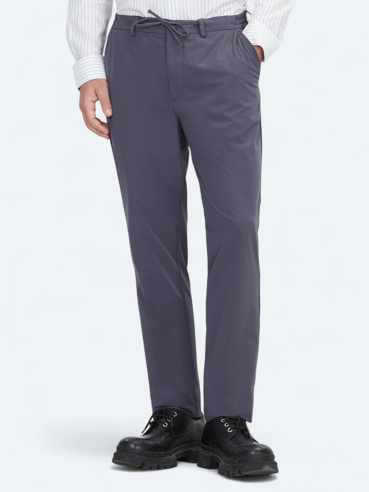 Gri Dokuma Jogging Fit Casual Pantolon