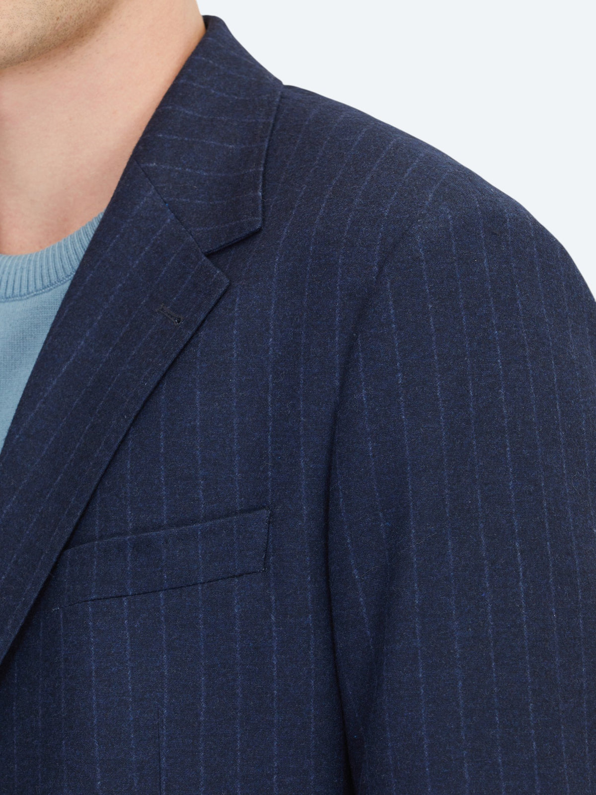 Lacivert Çizgili Comfort Fit Örme Ceket