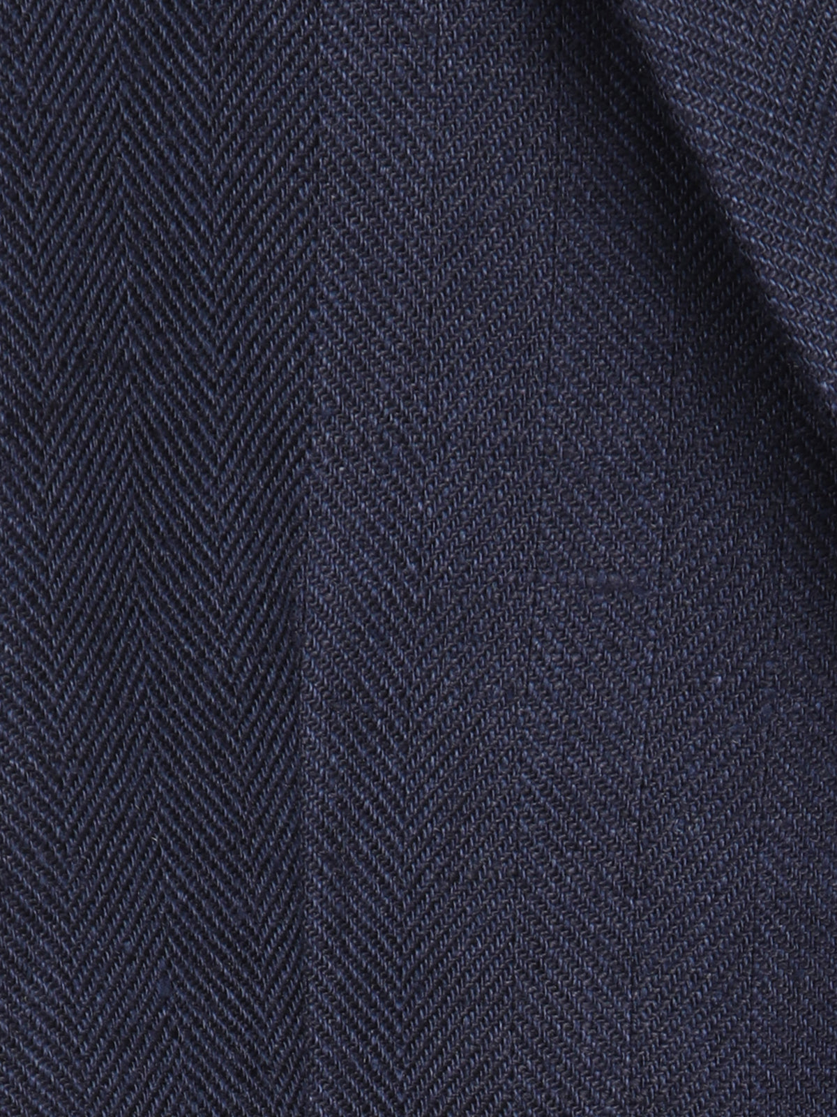 Lacivert Çizgili Modern Fit %100 Keten Ceket