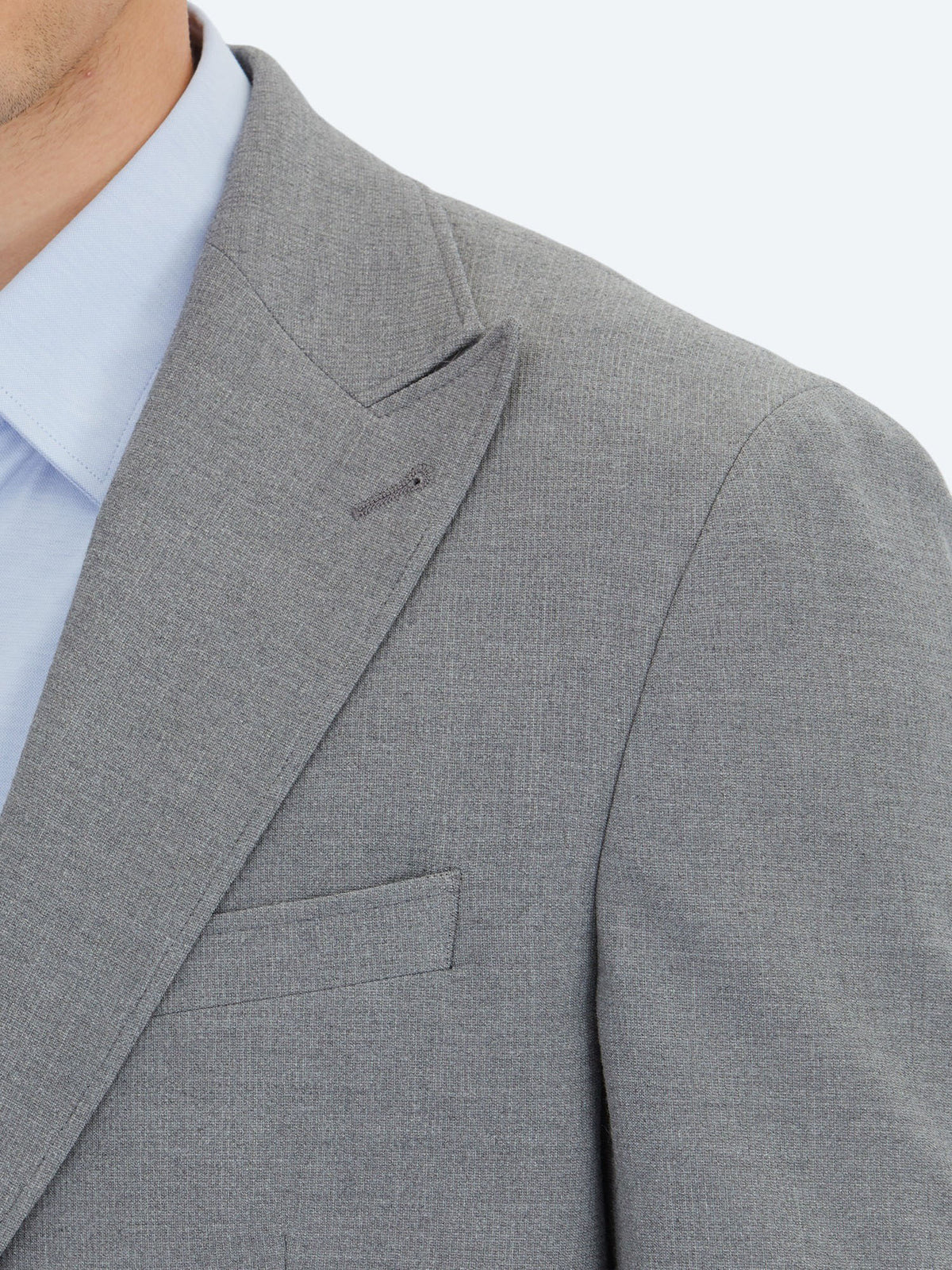Gri Çizgili Modern Fit Takım Elbise