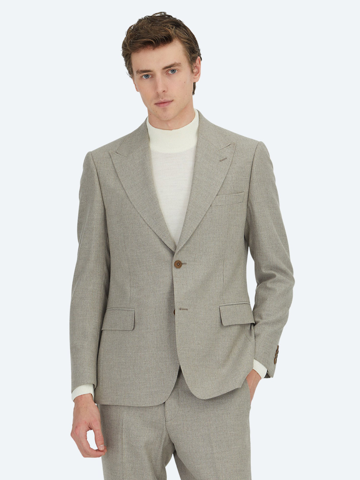 Vizon Mikro Modern Fit Yün Karışımlı Takım Elbise
