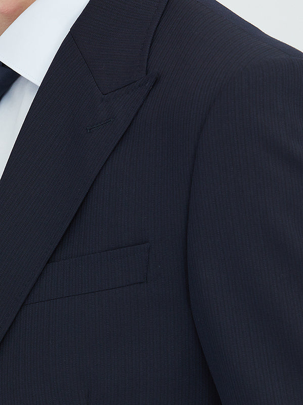 Lacivert Modern Fit Yün Karışımlı Takım Elbise