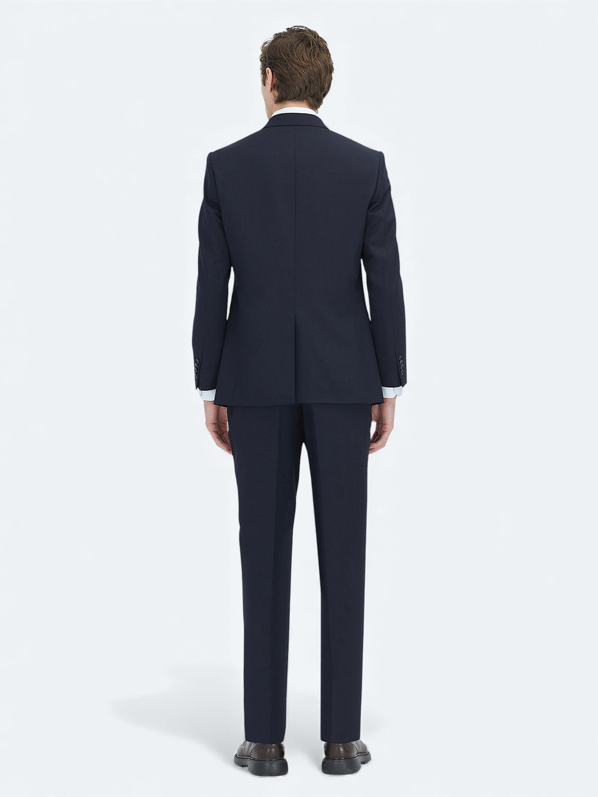 Lacivert Modern Fit Yün Karışımlı Takım Elbise