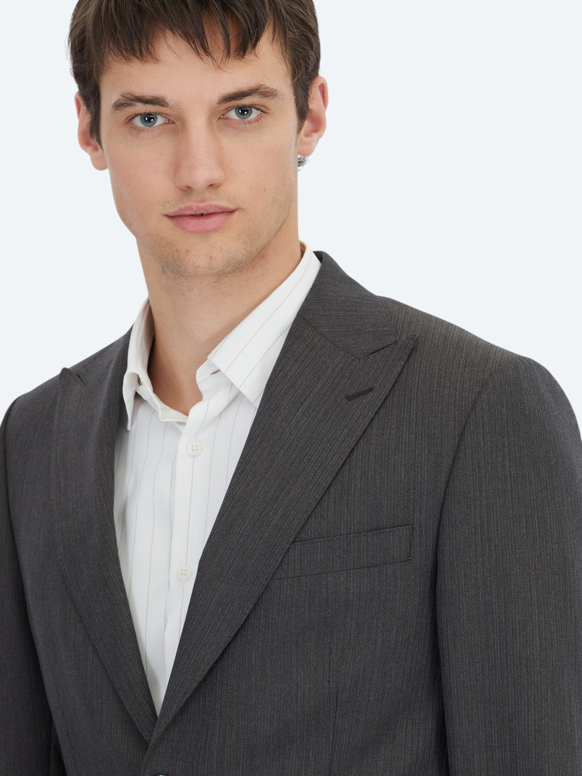 Antrasit Modern Fit Yün Karışımlı Takım Elbise