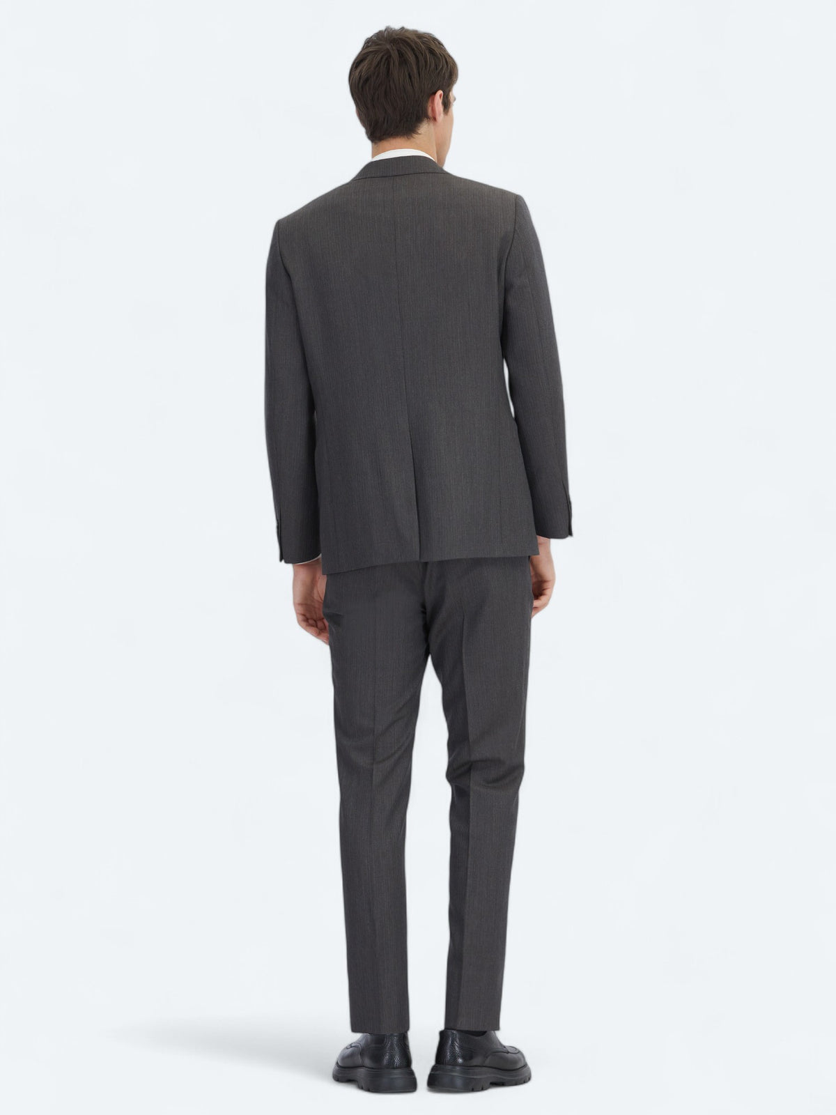 Antrasit Modern Fit Yün Karışımlı Takım Elbise