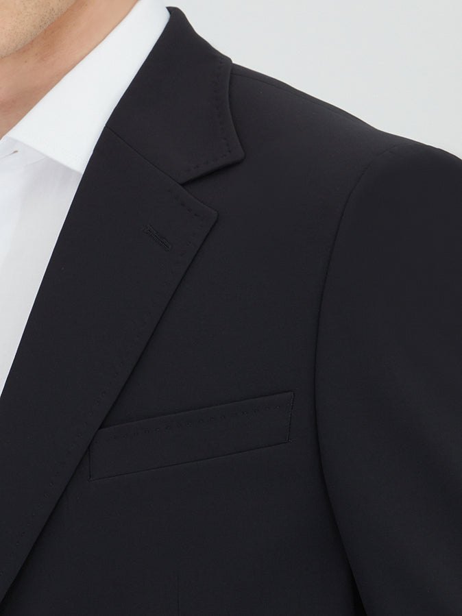 Siyah Düz Modern Fit Takım Elbise
