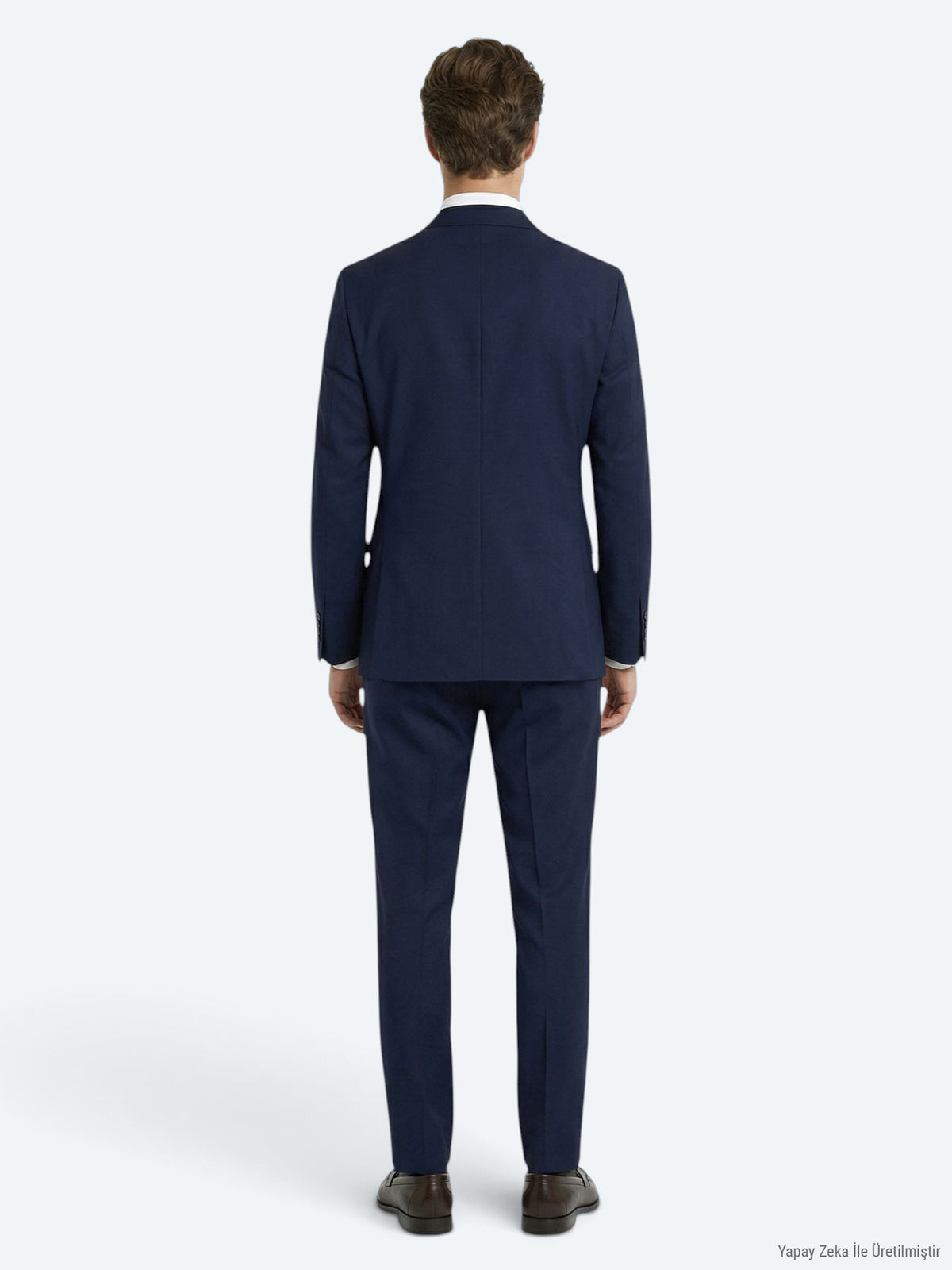 Saks Düz Modern Fit Yün Karışımlı Takım Elbise