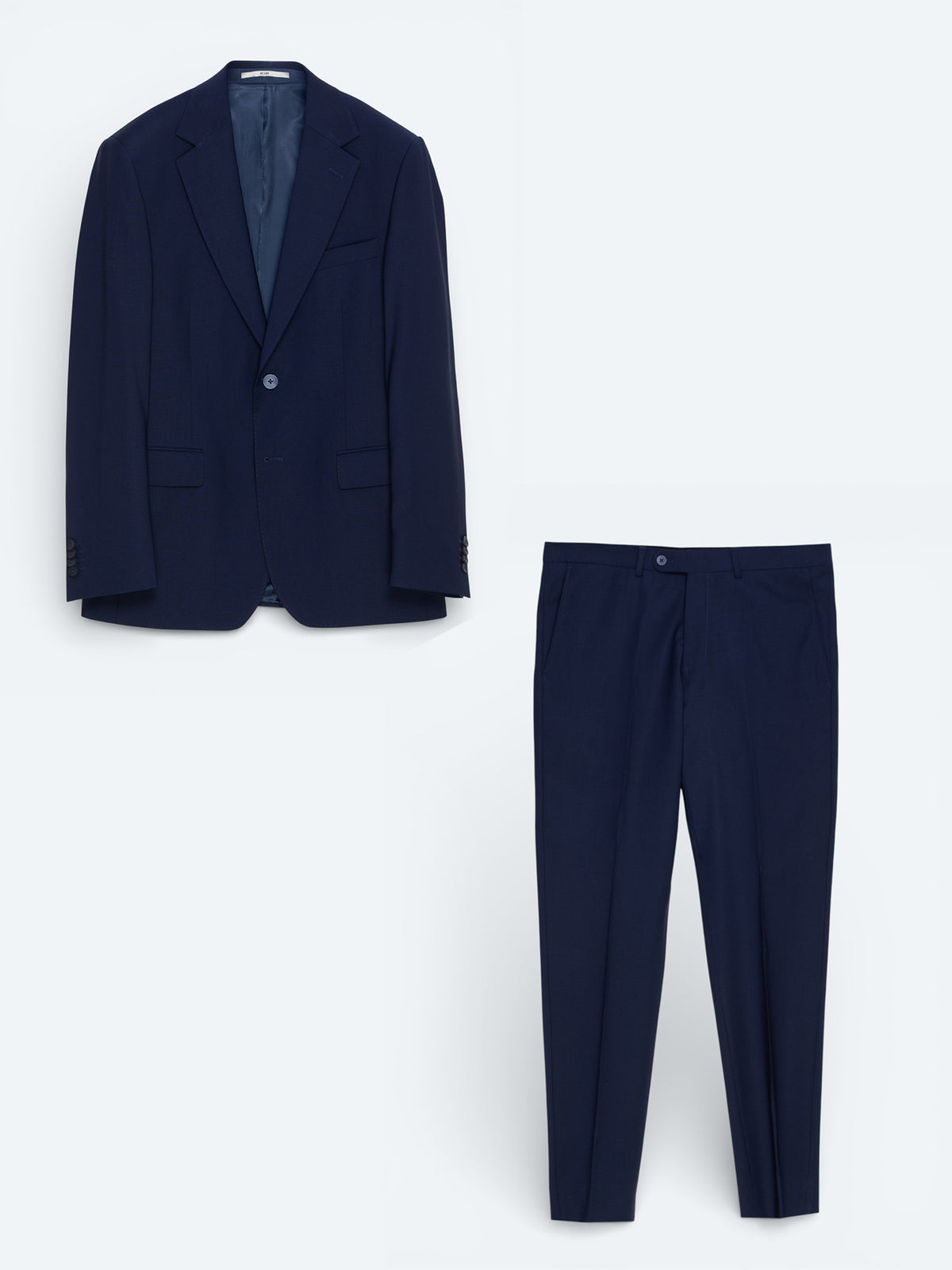 Saks Düz Modern Fit Yün Karışımlı Takım Elbise
