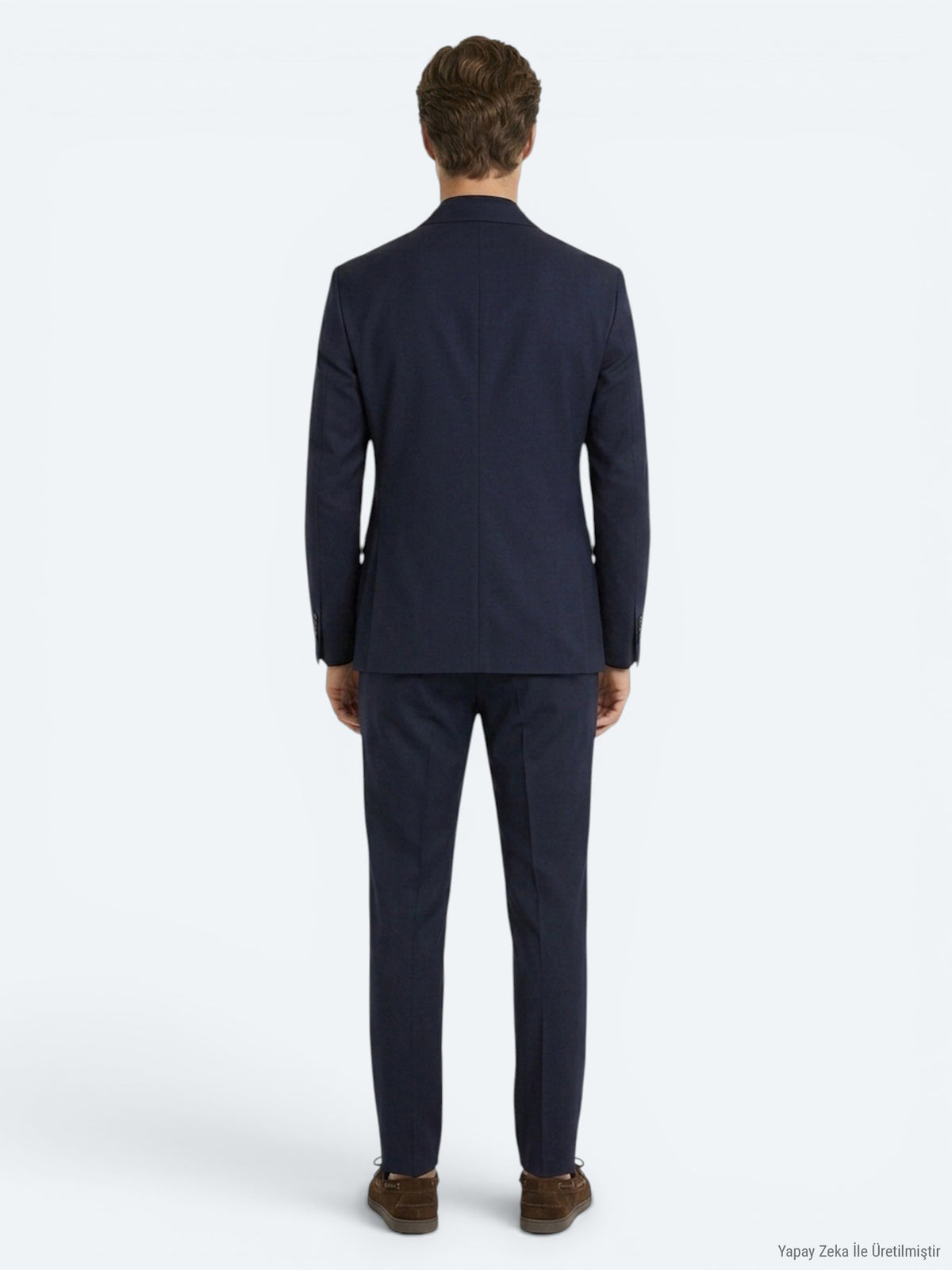 Lacivert Mikro Modern Fit %100 Yün Takım Elbise