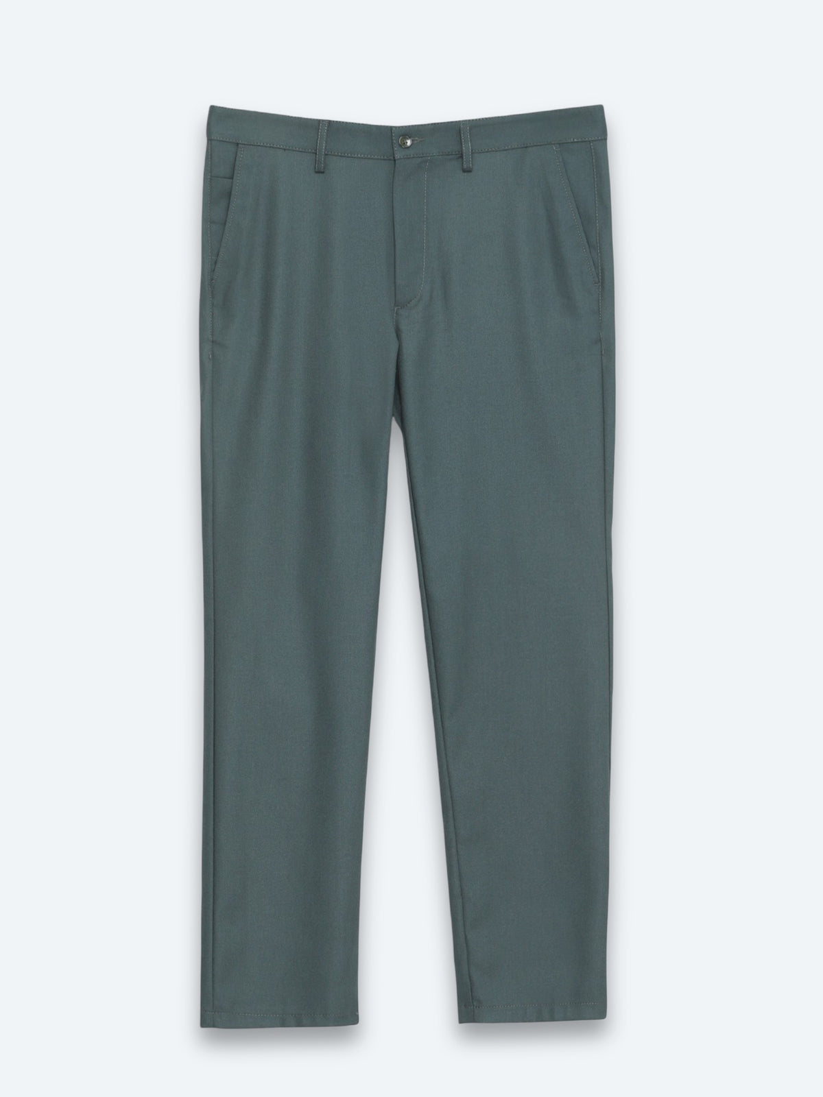 Haki Düz Dokuma Regular Fit Casual Pantolon