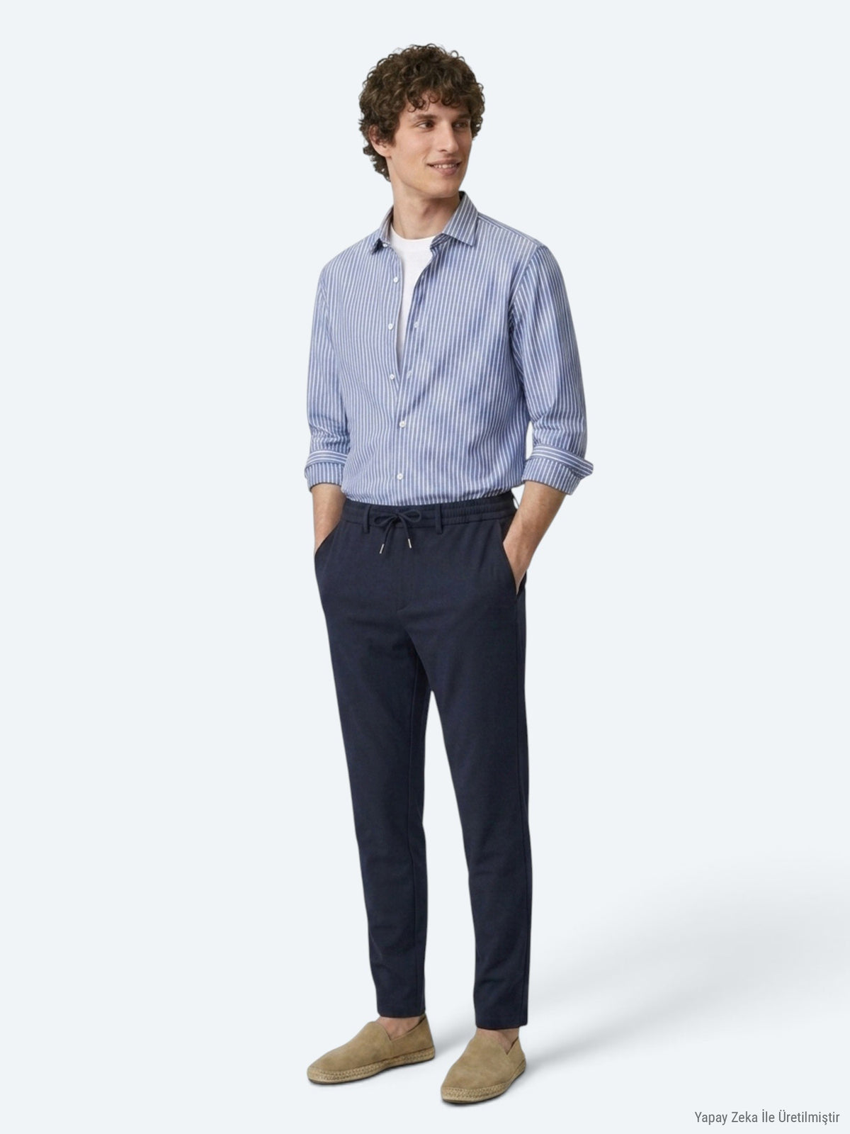 Lacivert Düz Dokuma Jogging Fit Casual Pantolon