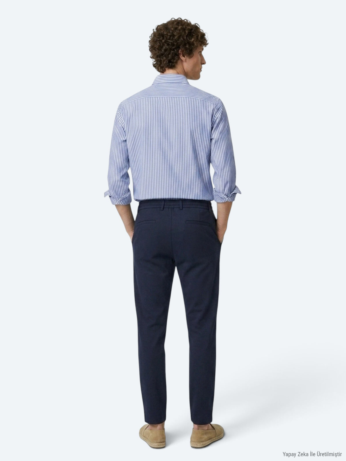Lacivert Düz Dokuma Jogging Fit Casual Pantolon