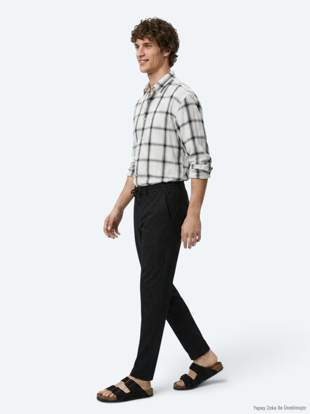 Siyah Düz Dokuma Jogging Fit Casual Pantolon