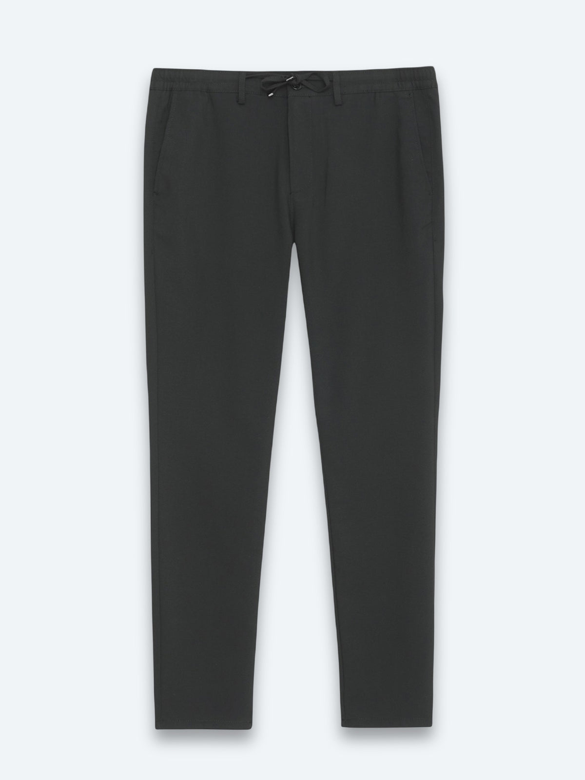 Siyah Düz Dokuma Jogging Fit Casual Pantolon