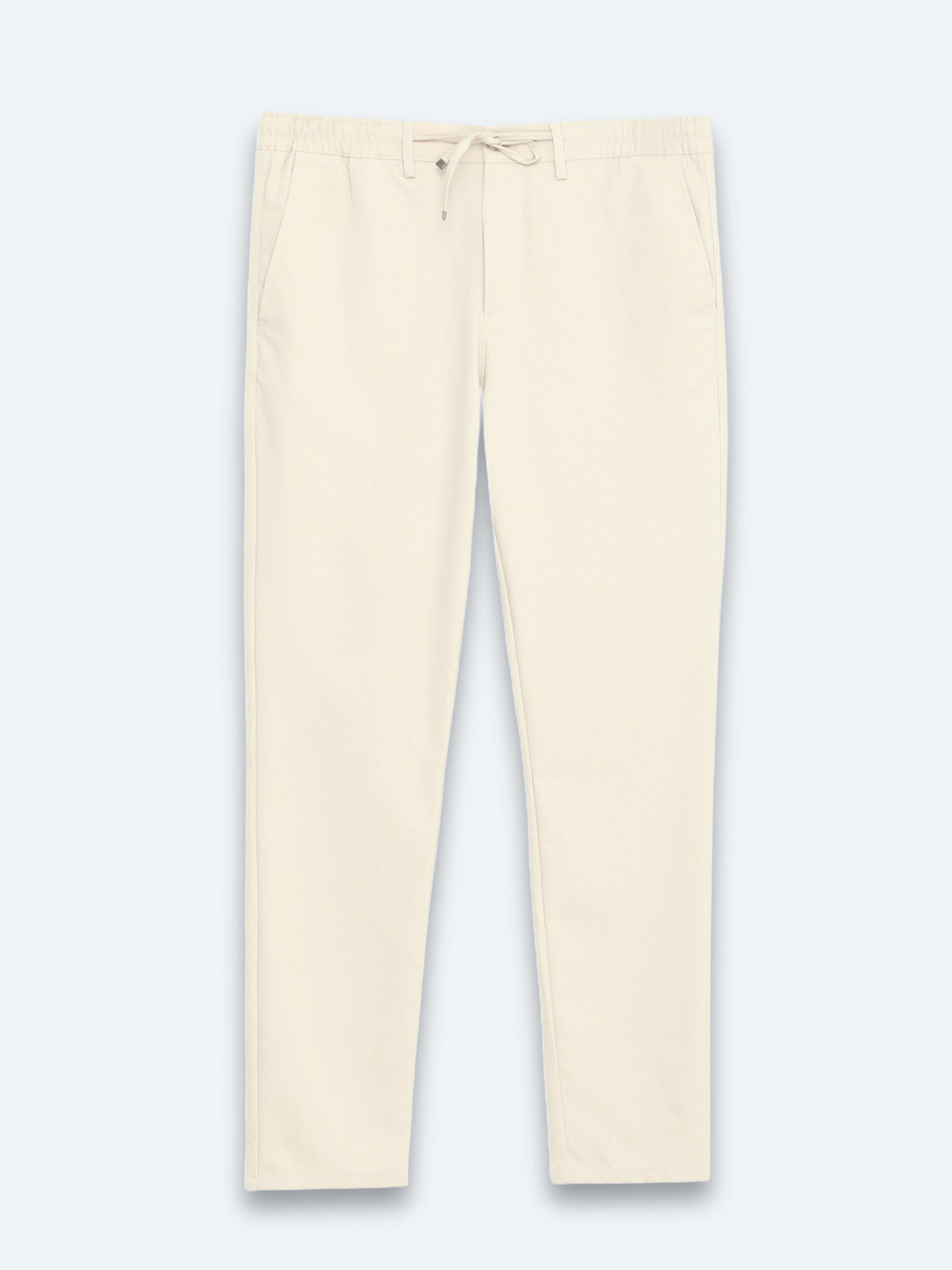 Koyu Bej Düz Dokuma Jogging Fit Casual Pantolon