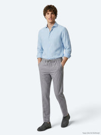Gri Düz Dokuma Jogging Fit Casual Pantolon