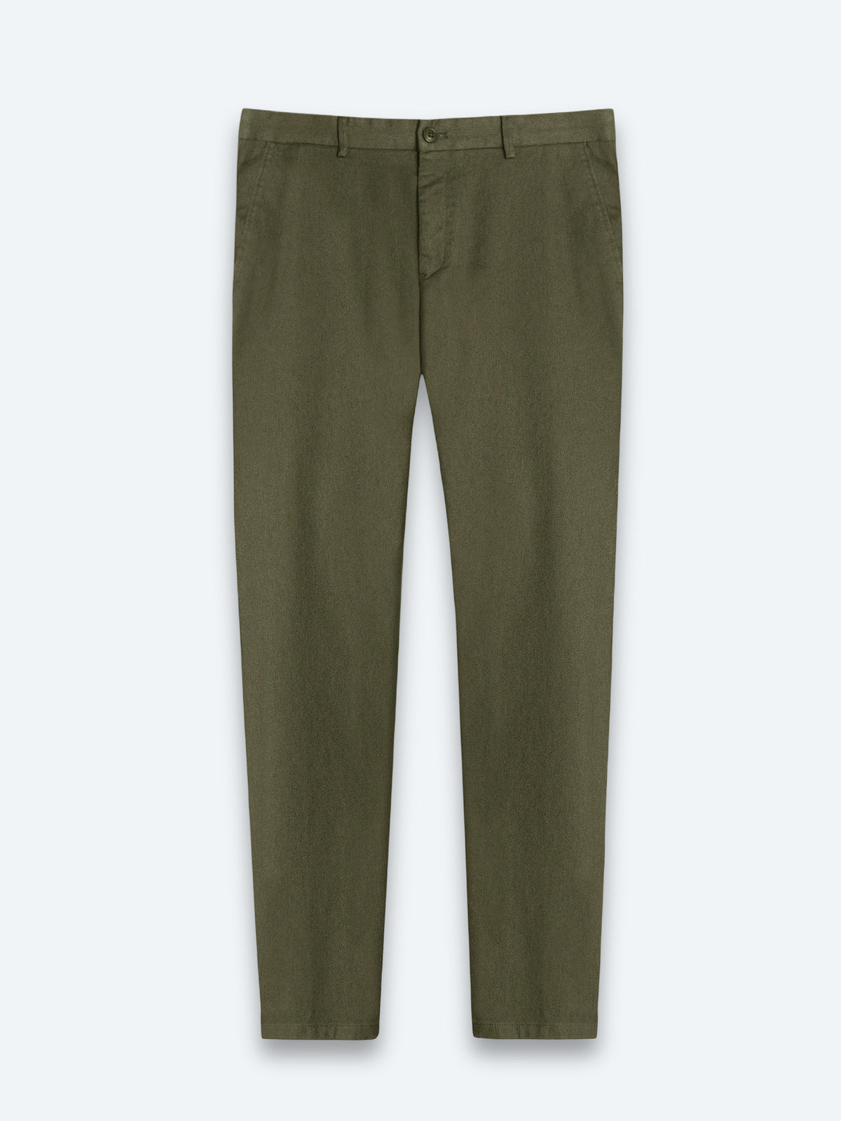 Açık Yeşil Düz Dokuma Regular Fit Casual Pamuk Karışımlı Pantolon