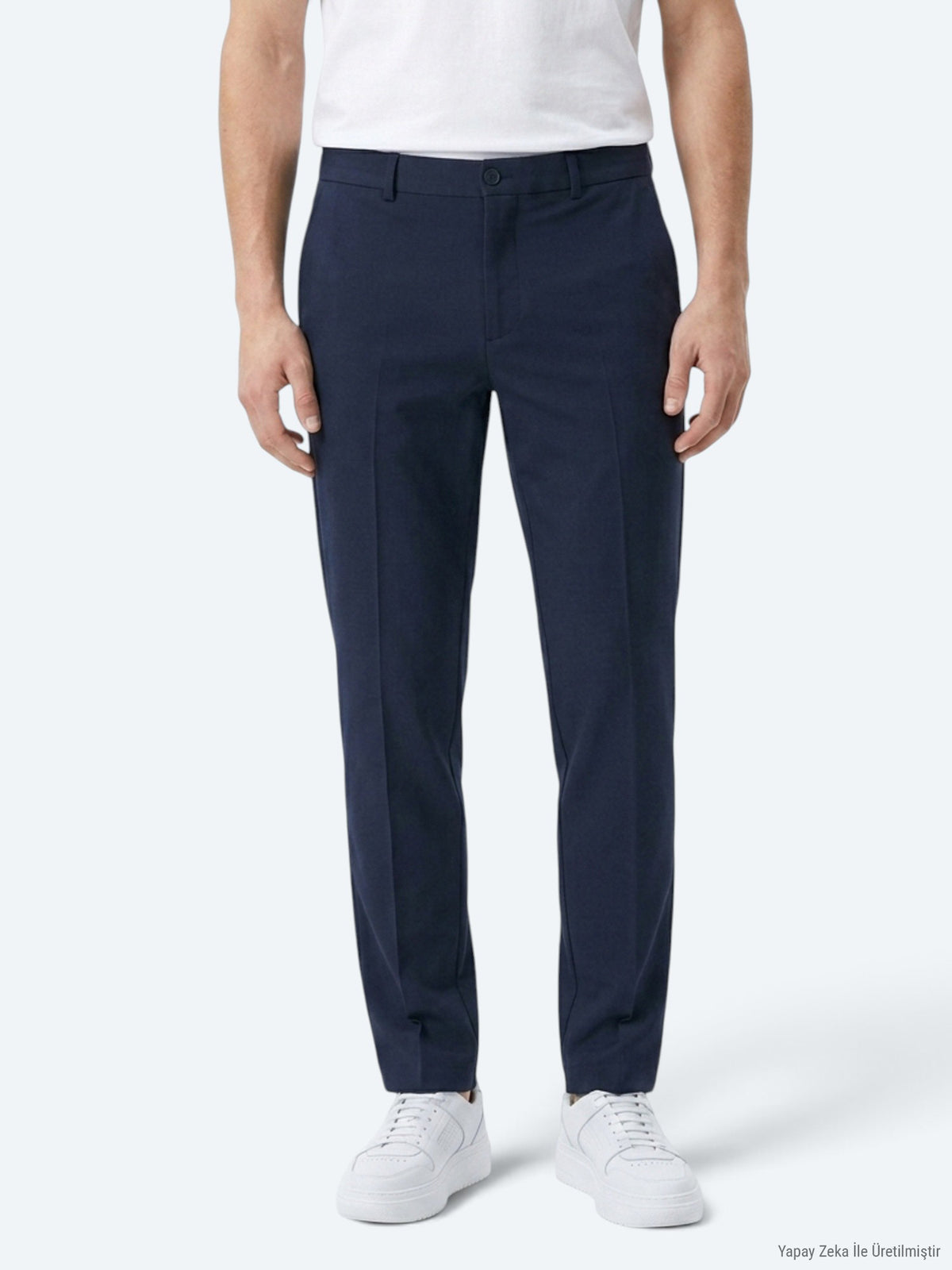 Lacivert Dokuma Jogging Fit Casual Pantolon