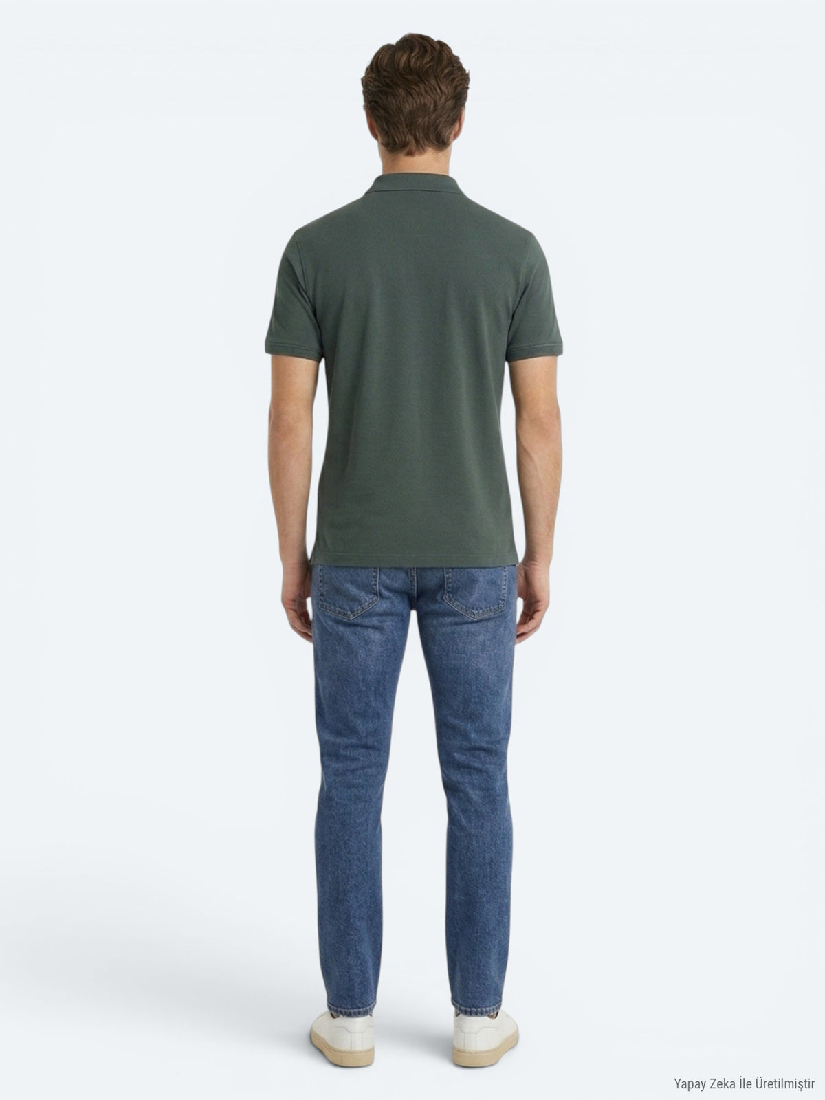 Petrol Düz %100 Pamuk T-Shirt