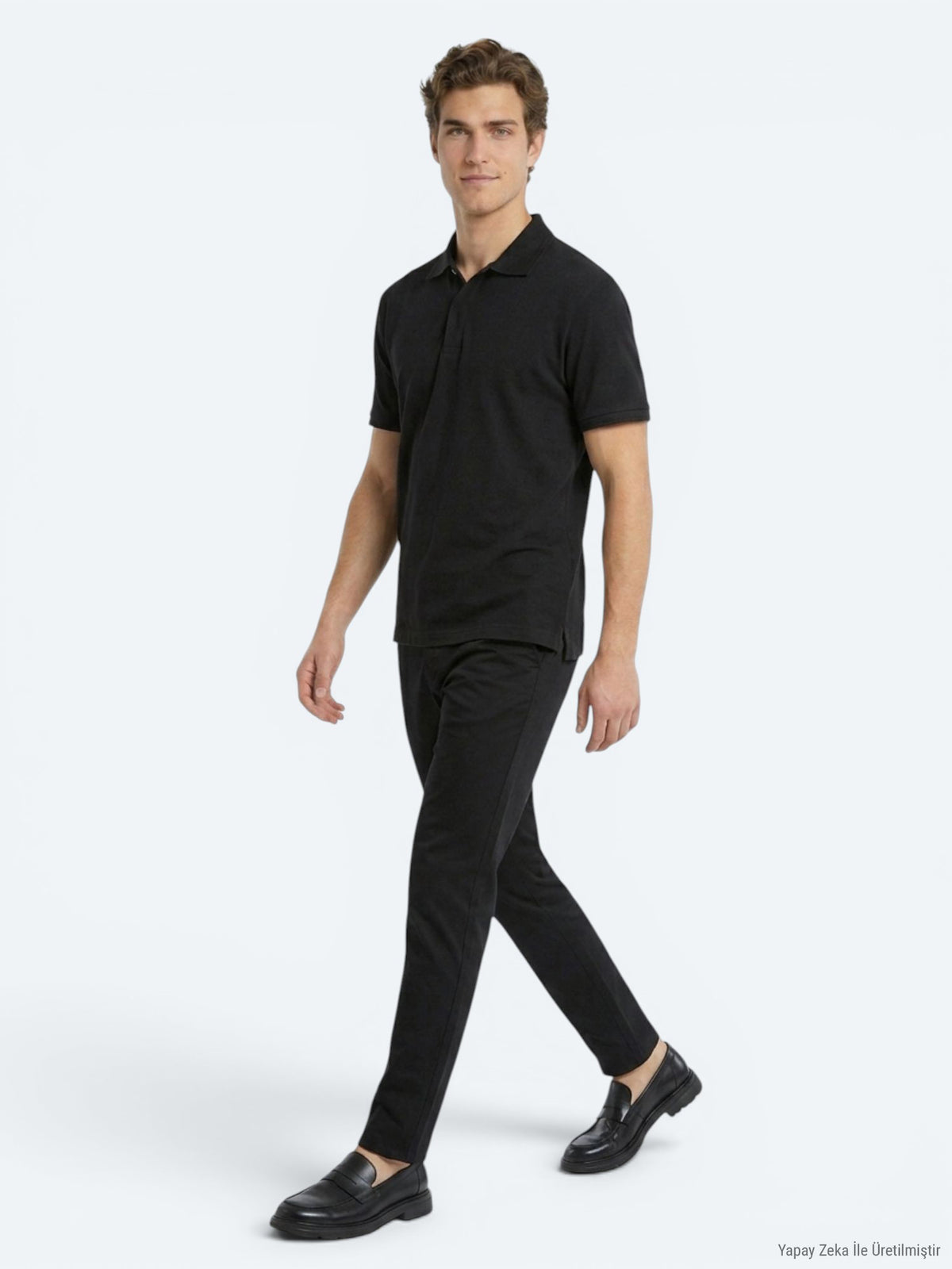 Siyah Düz %100 Pamuk T-Shirt