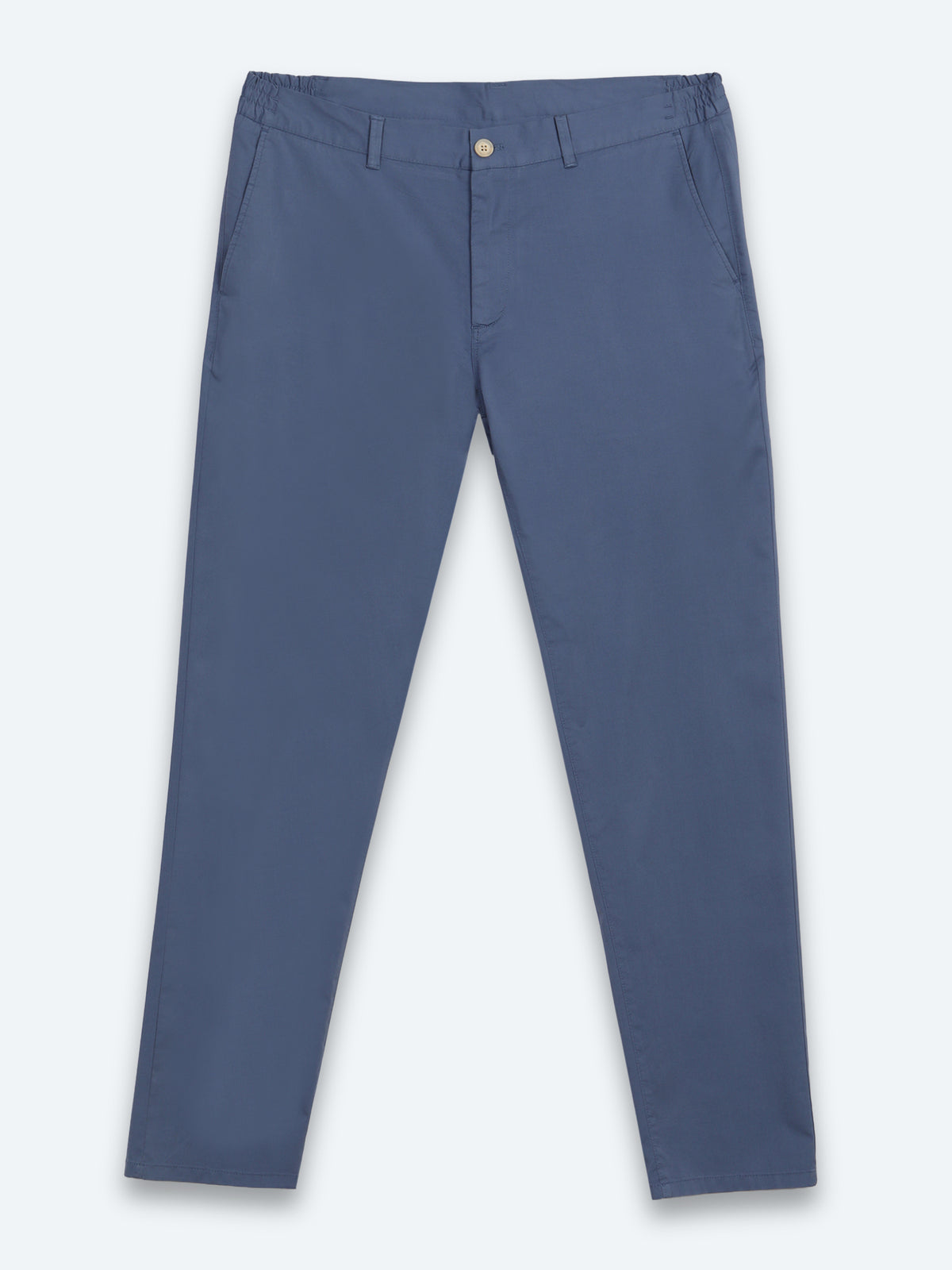 Açık Mavi Dokuma Jogging Fit Casual Pamuk Karışımlı Pantolon