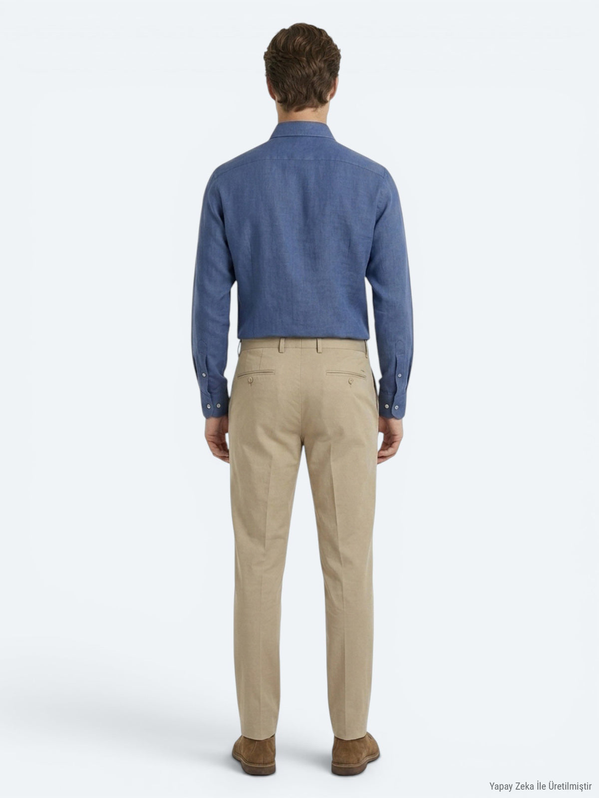 Karamel Kumaş Relaxed Fit Casual Pamuk Karışımlı Pantolon
