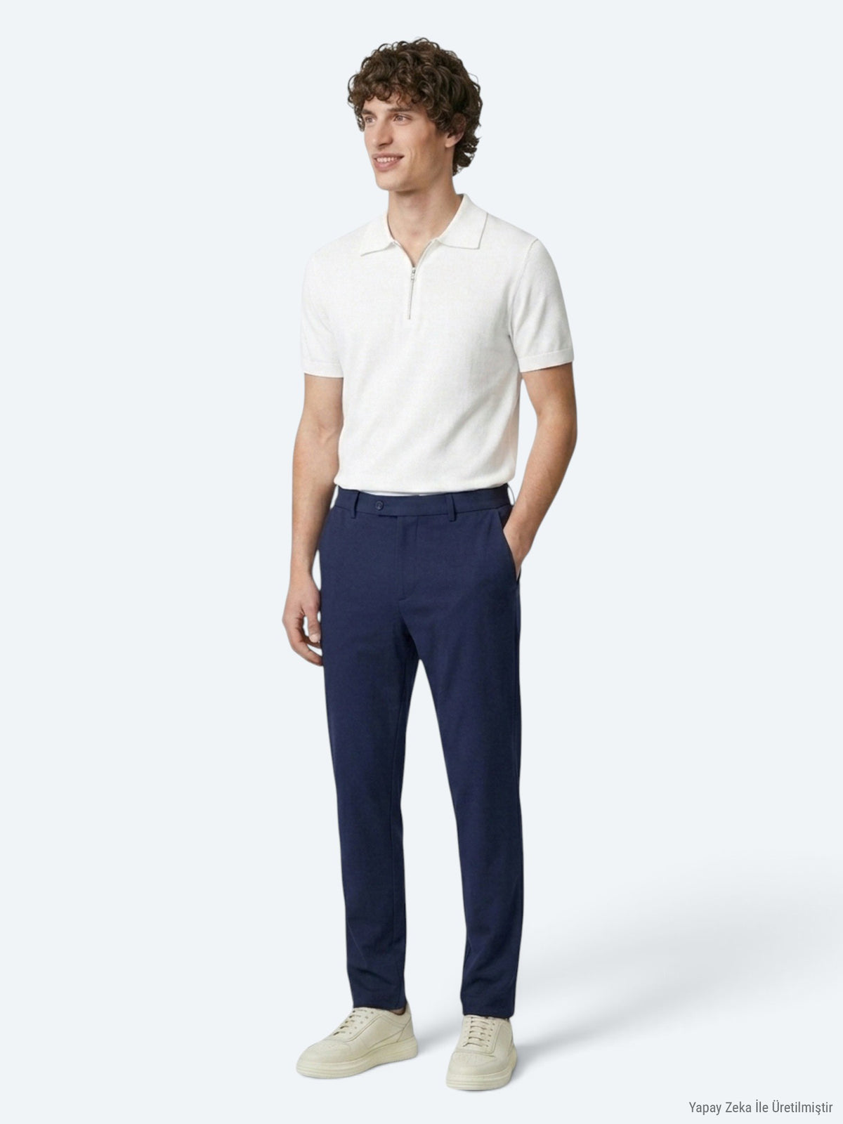 İndigo Dokuma Jogging Fit Casual Pantolon