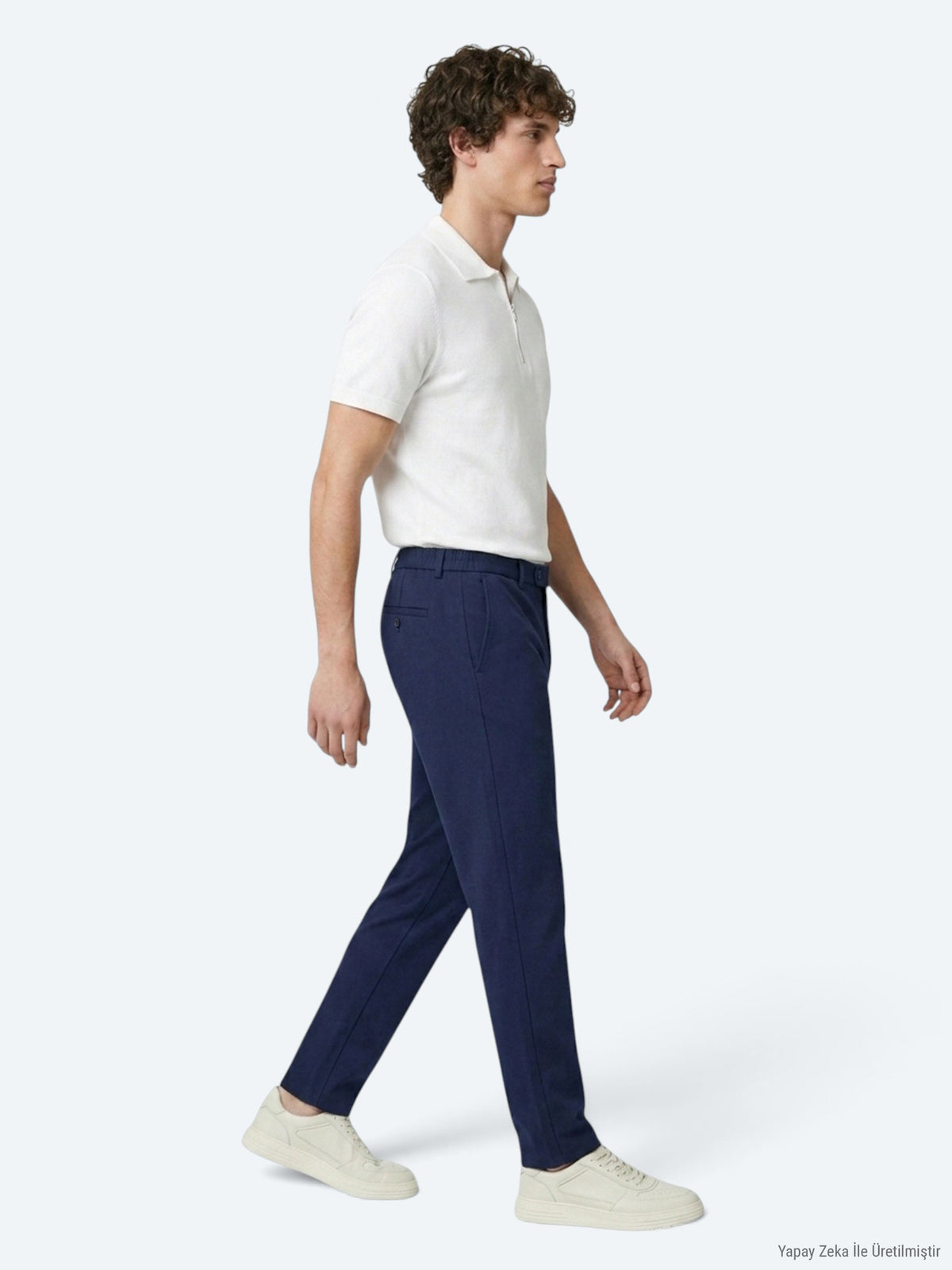 İndigo Dokuma Jogging Fit Casual Pantolon
