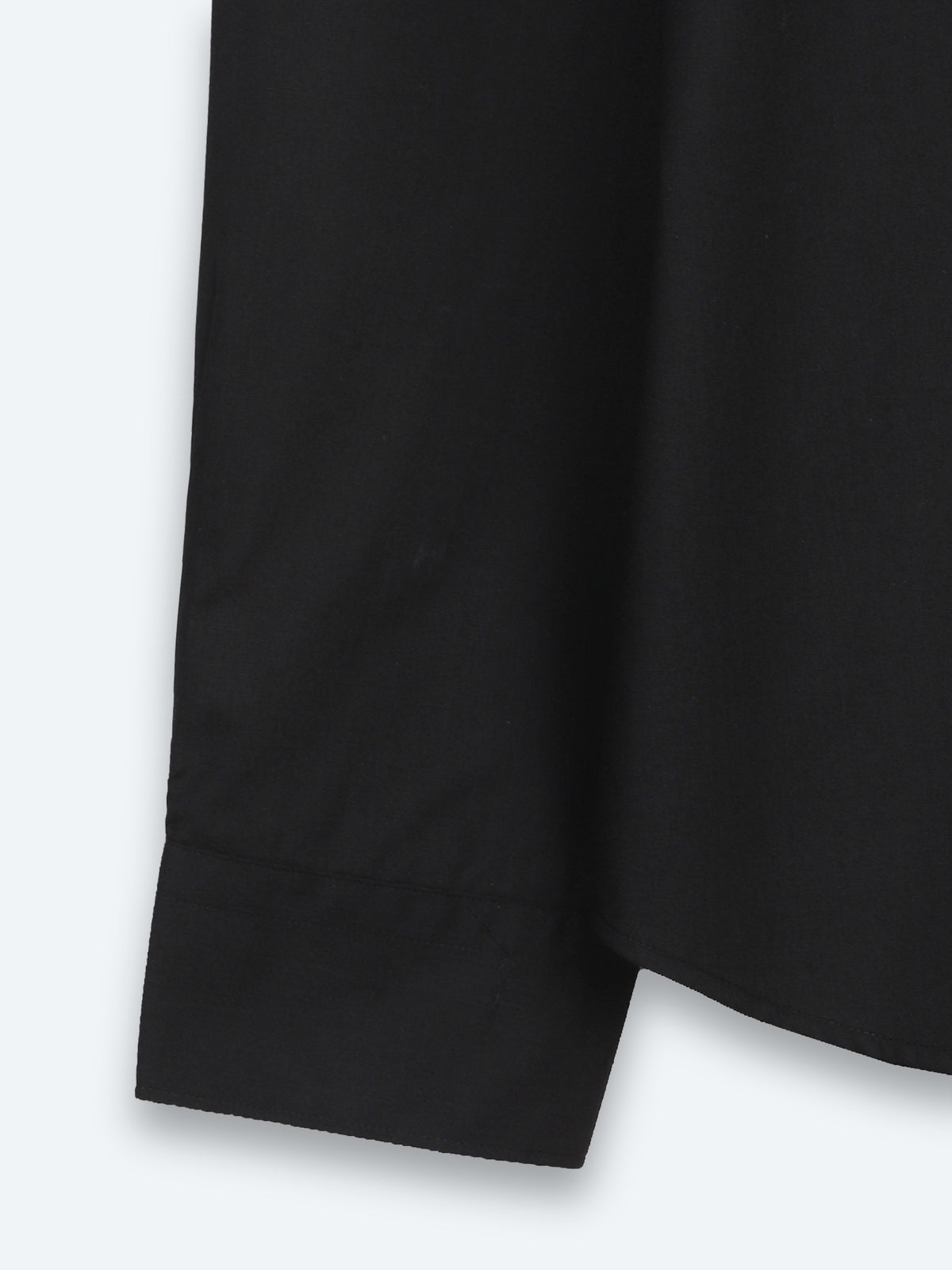 Siyah Regular Fit Uzun Dokuma Casual Pamuk Karışımlı Gömlek