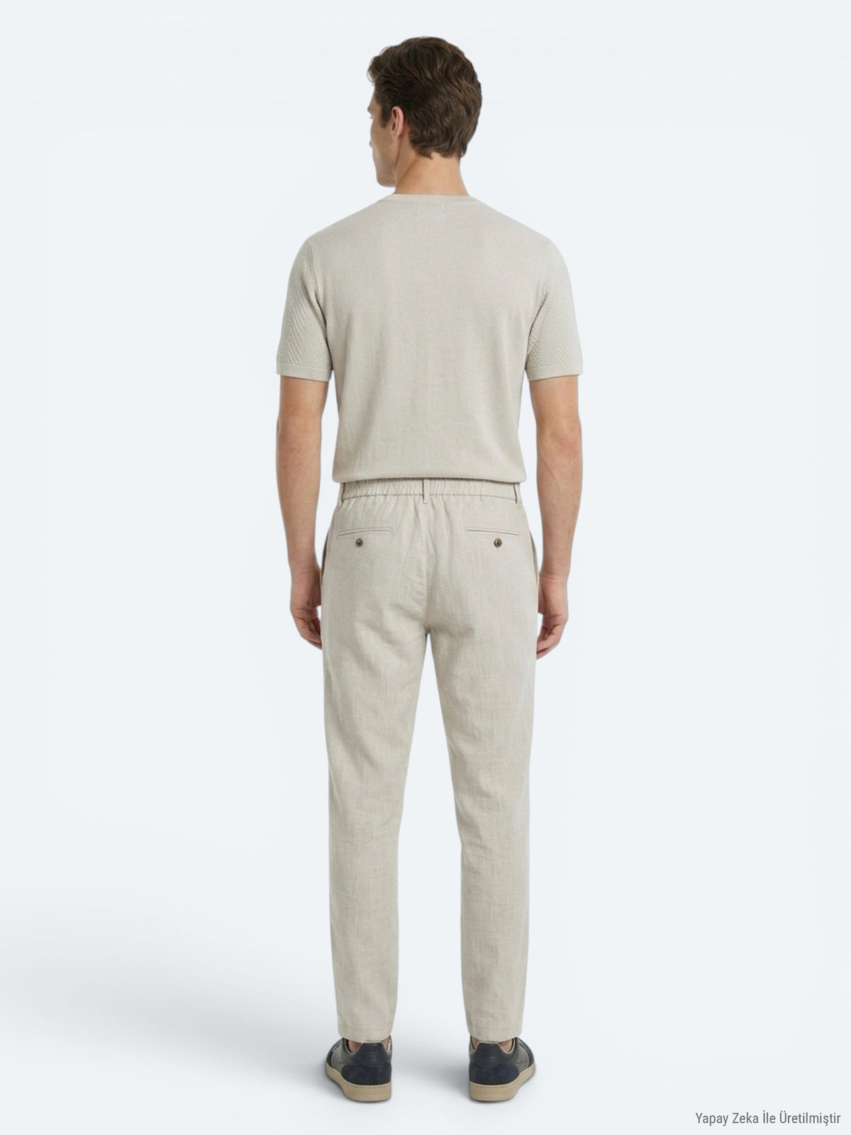 Taş Dokuma Relaxed Fit Casual Pamuk Karışımlı Pantolon
