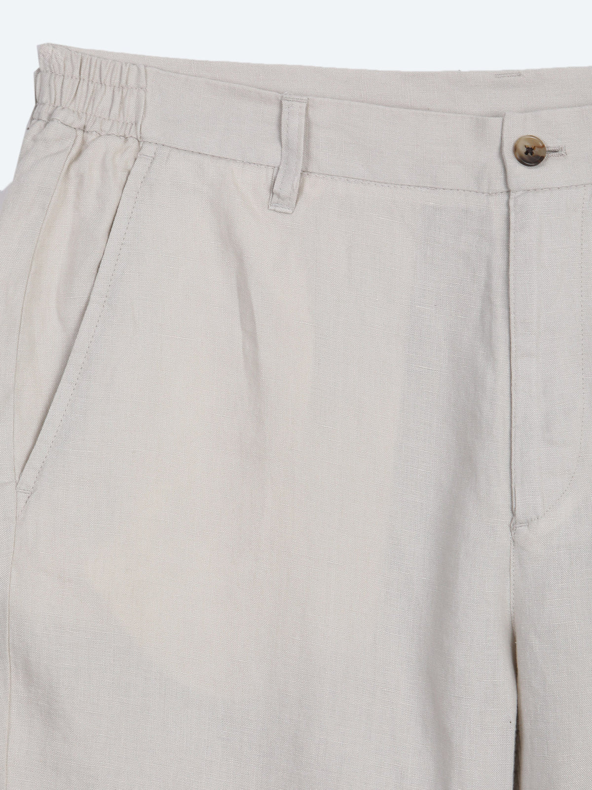 Taş Düz Dokuma Jogging Fit Casual %100 Keten Pantolon