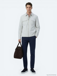 Taş Regular Fit Gömlek Yaka Casual Dokuma Mont