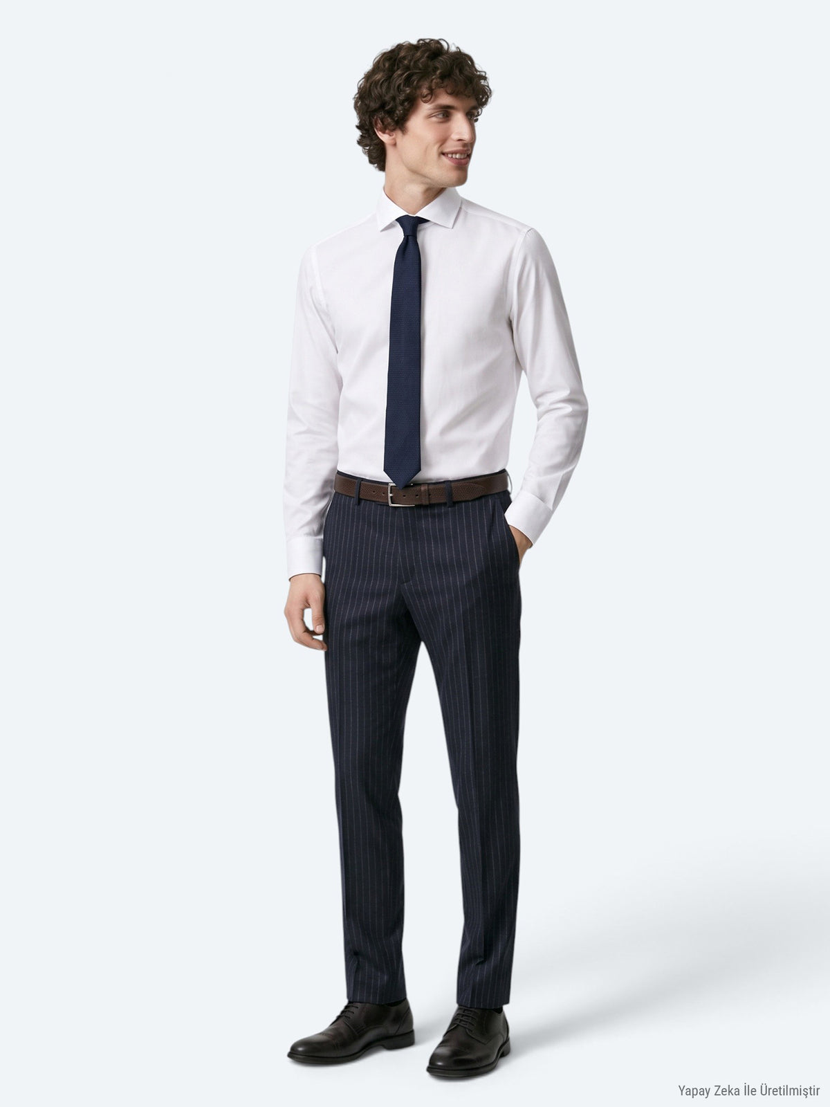 Beyaz Slim Fit Uzun Dokuma Klasik %100 Pamuk Gömlek