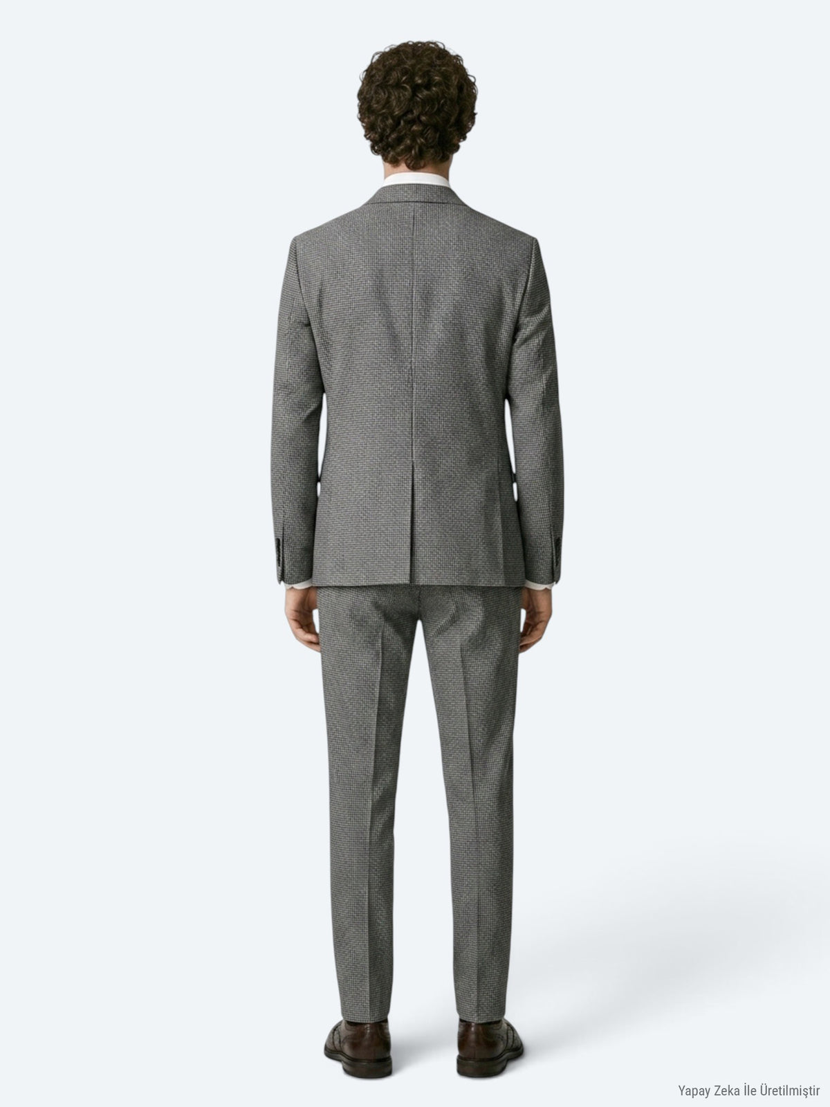 Açık Kahve Modern Fit Yün Karışımlı Takım Elbise