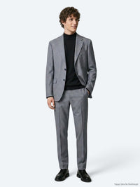 Gri Düz Modern Fit Takım Elbise