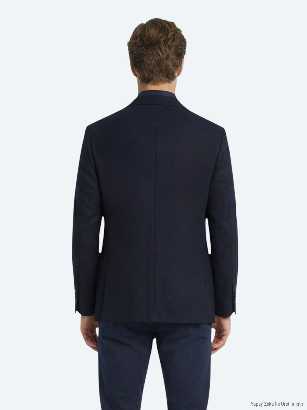 Lacivert Modern Fit Pamuk Karışımlı Ceket