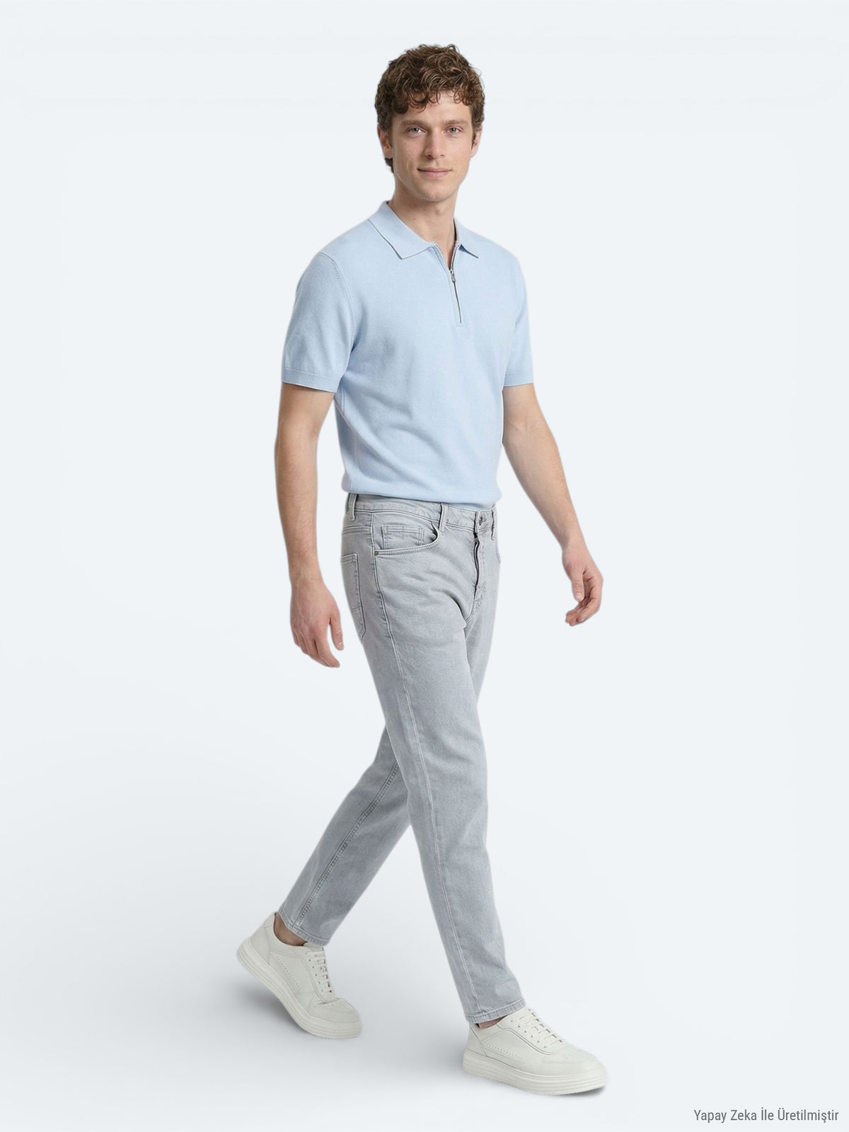 Mavi Slim Fit Denim Pamuk Karışımlı Pantolon