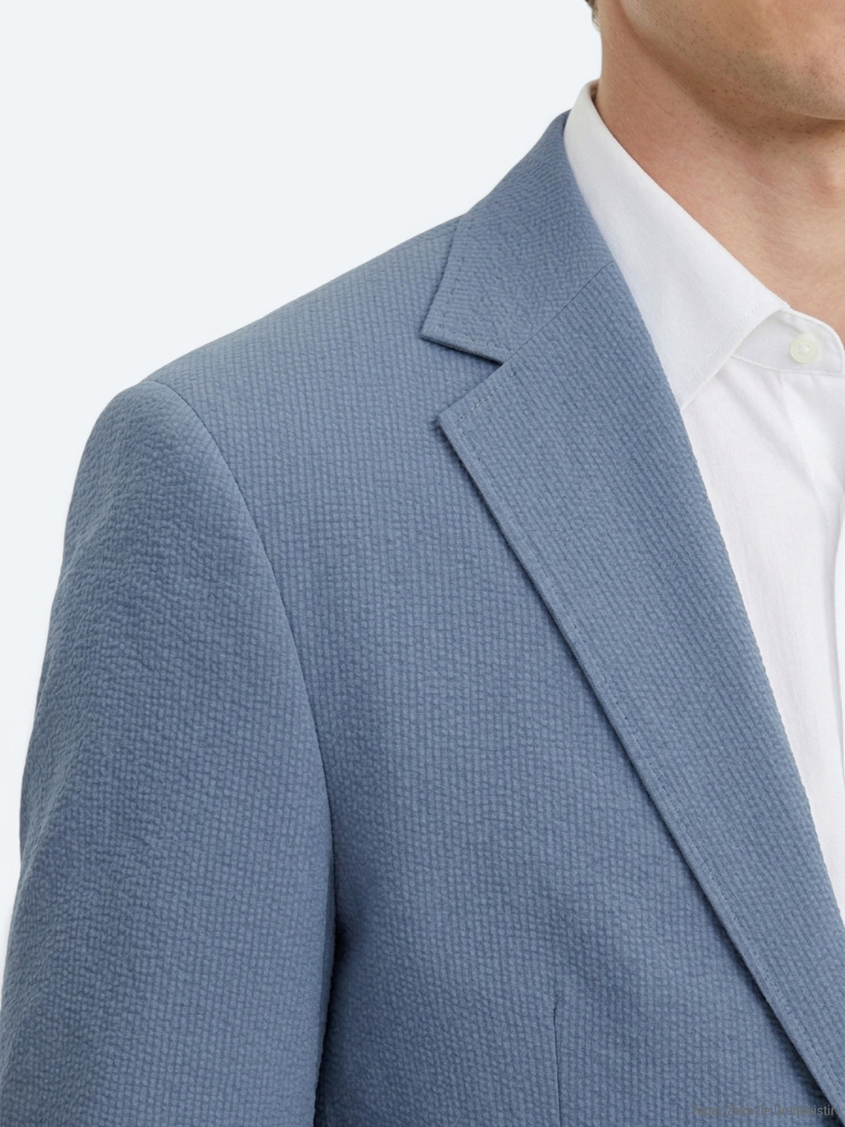 Mavi Çizgili Modern Fit Takım Elbise