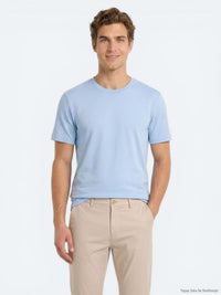 Açık Mavi Düz T-Shirt