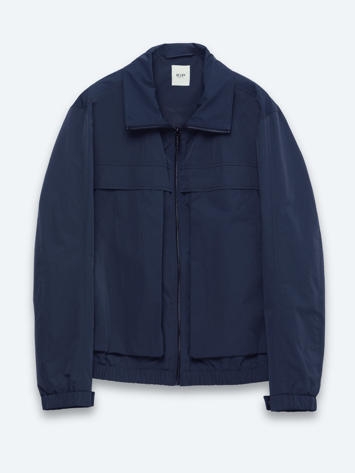 Lacivert Relaxed Fit Dik Yaka Casual Dokuma Mont