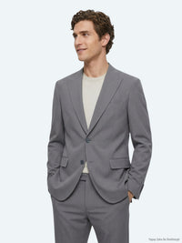 Gri Düz Modern Fit Takım Elbise
