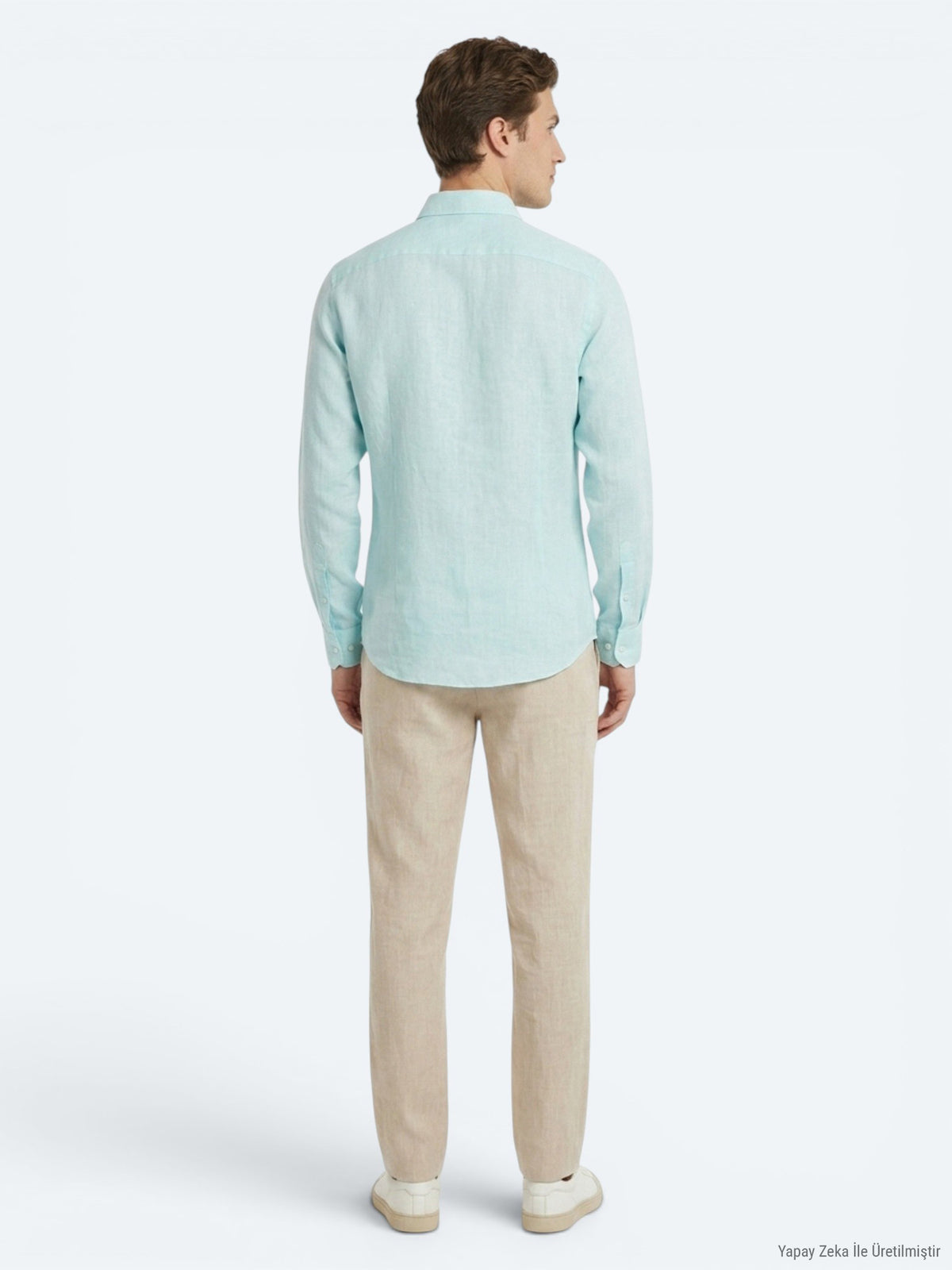 Mint Düz Regular Fit Uzun Dokuma Casual Gömlek