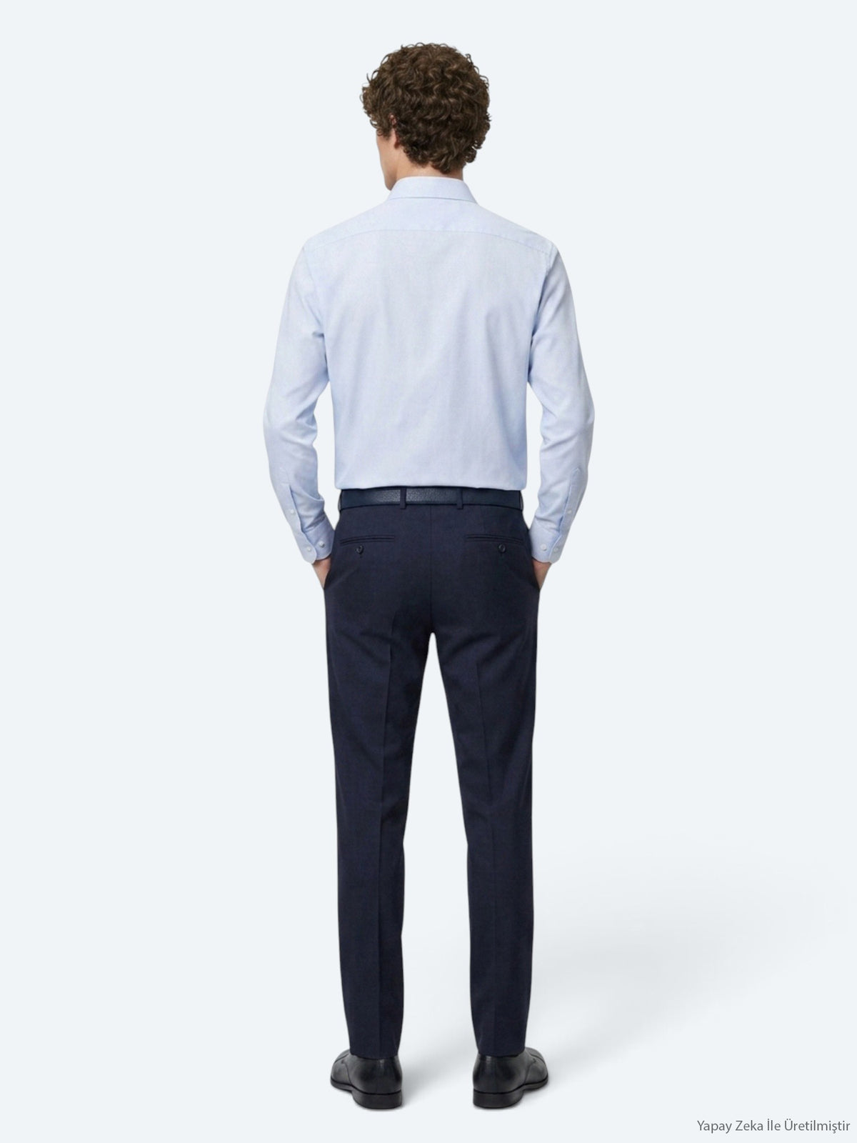 Mavi Düz Regular Fit Uzun Casual Gömlek