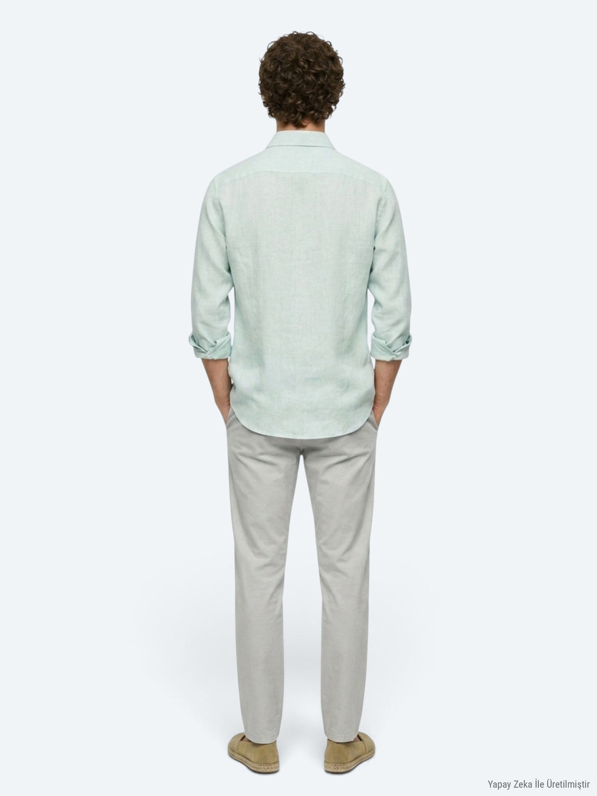 Mint Düz Regular Fit Uzun Dokuma Casual Pamuk Karışımlı Gömlek