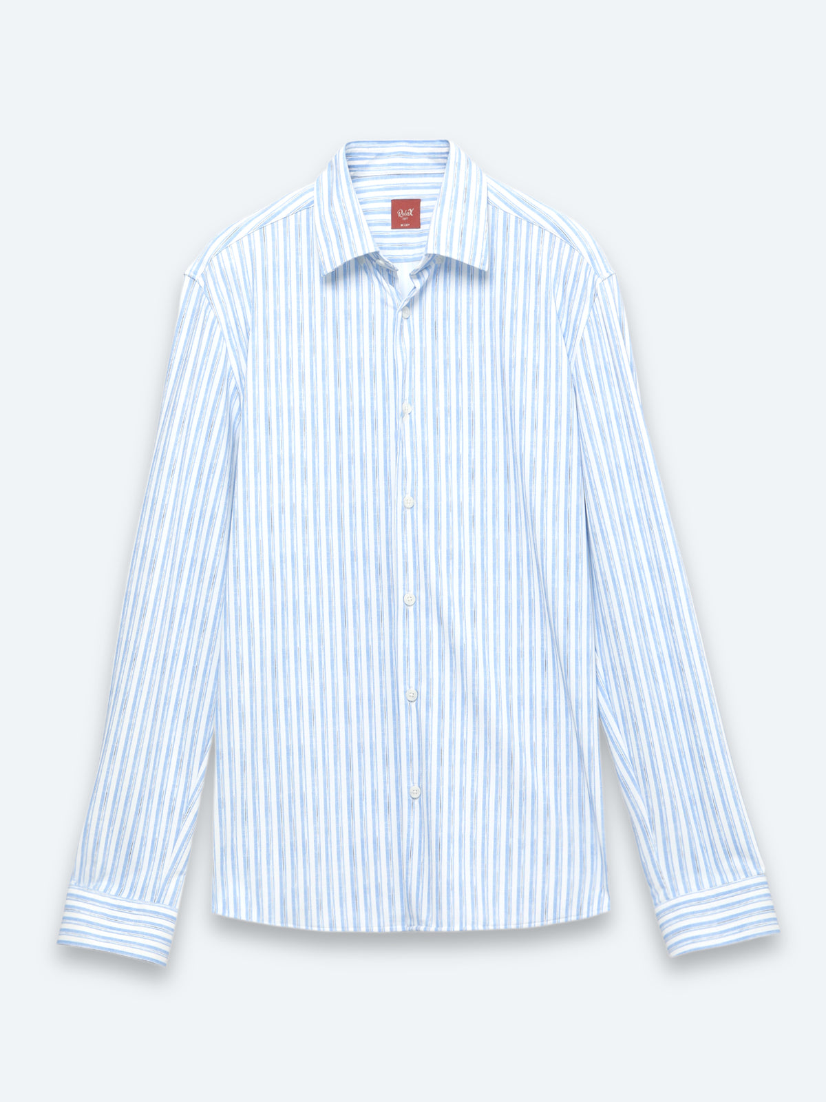 Açık Mavi Çizgili Regular Fit Uzun Casual Gömlek