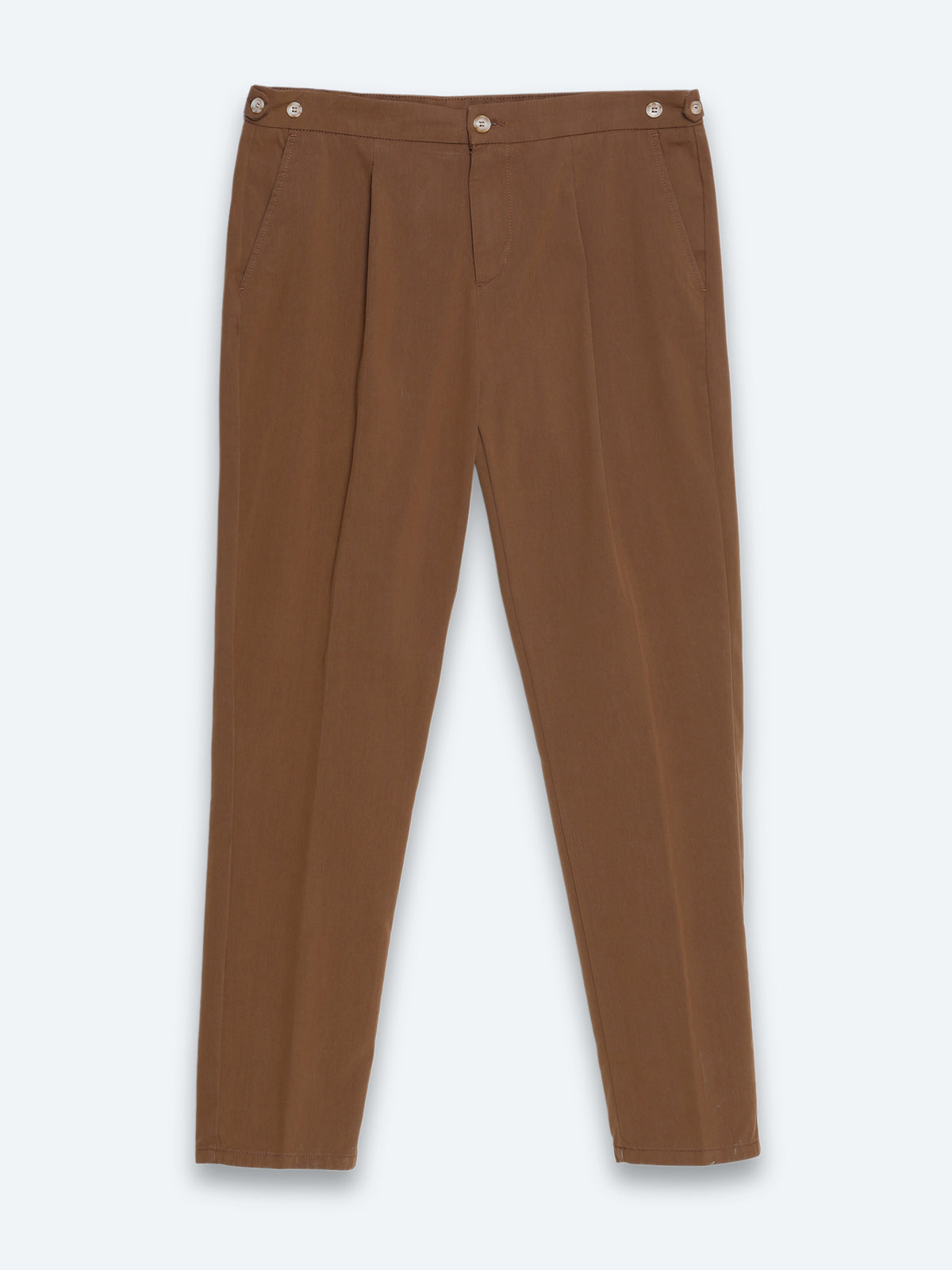 Bakır Düz Dokuma Regular Fit Casual Pamuk Karışımlı Pantolon