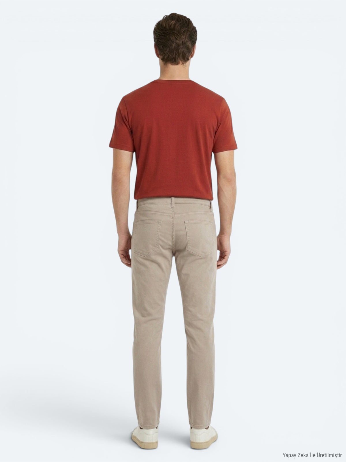 Vizon Dokuma Slim Fit Spor Pamuk Karışımlı Pantolon